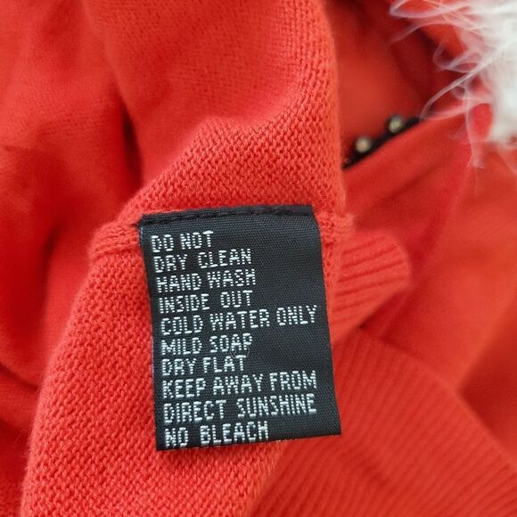 Collective Works Of Berek 2 Embellished Christmas Santa Clause Zip-Up Hoodie LG - Picture 13 of 13